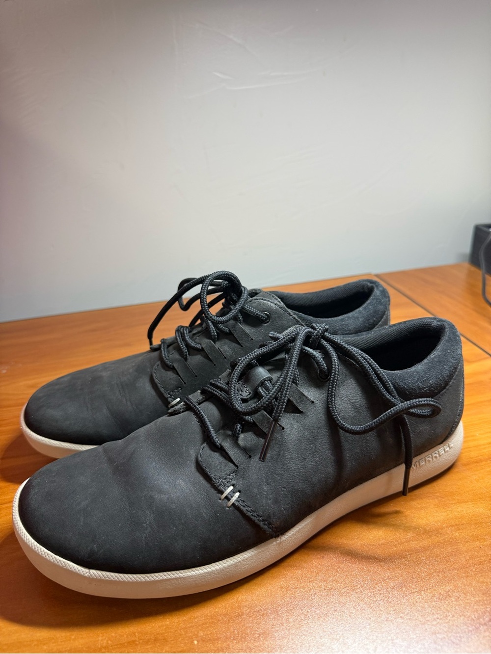 Merrell Men’s Freewheel Sneaker Leather Black Lace up Oxford Dress Casual 8.5